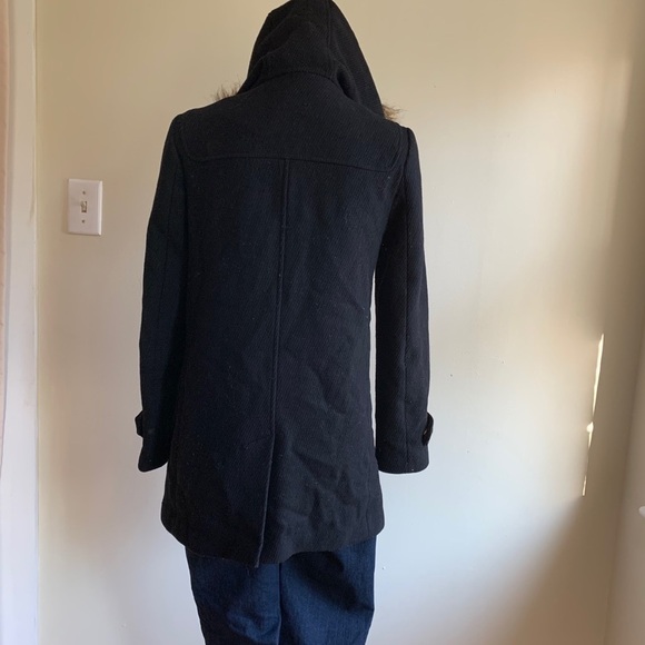 Cole Haan Signature black hooded duffel coat 2 - Picture 5 of 12